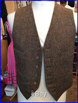 Classic Tweed 3/4 peice suit vintage 1940s 50s 38-40 mens bespoke savile row