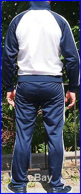 Classical Vintage ADIDAS track-suit 80s model WHITE top Blue pants retro