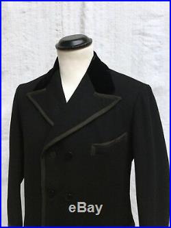 Coat Edwardian Jacket 1920's Fancy Pea Coat 1910's Jacket Vtg Chore Jacket Sz 38