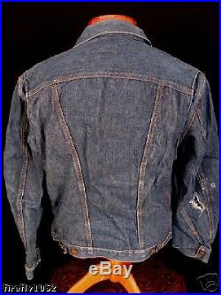 Collectible Vintage 1960's Collectible Wrangler 24MJZ Denim Jacket Size Large
