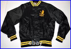 College Jacket VTG 70s Southern Mississippi Golden Eagles Black Satin Jacket S/S