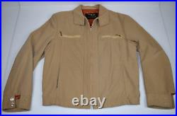 Corduroy Jacket VTG 70s 2 Zip Pocket Tan Corduroy Jacket Sz M Burnt Orange Lined