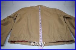 Corduroy Jacket VTG 70s 2 Zip Pocket Tan Corduroy Jacket Sz M Burnt Orange Lined