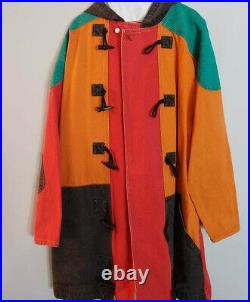 Corniche men's Vintage Large Hip hop jacket (long) Never worn 1990's multi color