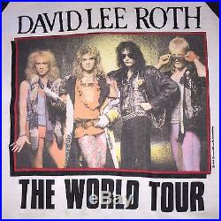 DAVID LEE ROTH 1986 Concert Tour Shirt Van Halen Steve Vai Motley Crue Ratt Y&T