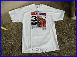 DEADSTOCK 90s VTG Chicago Bulls MICHAEL JORDAN 1993 Sun Times RAP tee Shirt XL
