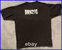 Danzig Skull Classic Beast Black Tee T Shirt Mens Size XL Wild Oats 1996 Vintage