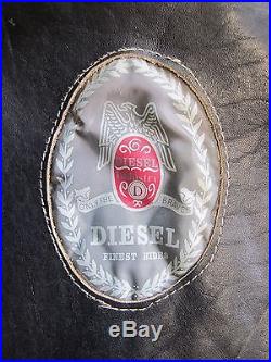 Diesel. Vintage. Leather Biker jacket. Waistcoat Early 90s. EU 54 (NEAR MINT)