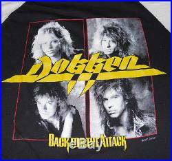 Dokken vintage original concert t shirt 1987 Back for the Attack tour 3/4 sleeve