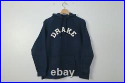 Drake University Vintage Hoodie Large L 1960s 60s