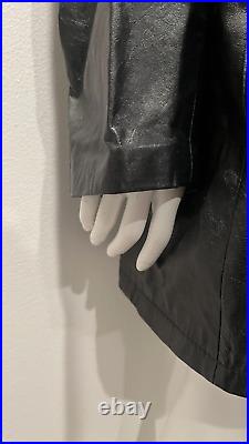 Dutch Boy Black Leather Trench Coat