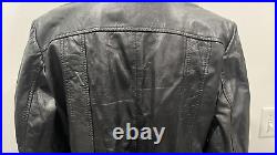 Dutch Boy Black Leather Trench Coat