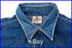 EXTRA RARE VTG 1950'S Wrangler BULE BELL WESTERN Denim Shirt SANFORIZED