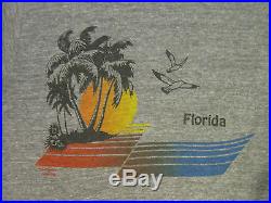 FLORIDA Vacation Tourist Travel Resort Beach VINTAGE 70s 80s 50/50 T Shirt
