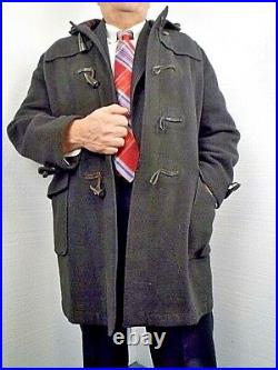 Gloverall Men's 1950's Wool Grey Toggle Button Duffle Coat Made in England Rare