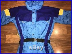 Gore Tex REI Blue Mens MEDIUM vtg One piece SKI SUIT Snow Bib Shell Snowsuit M