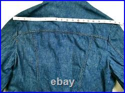 HOT VINTAGE 80s Men's LEE @ SAFARI CHORE BARN BLAZER 4 Pcks Denim JACKET Jeans L