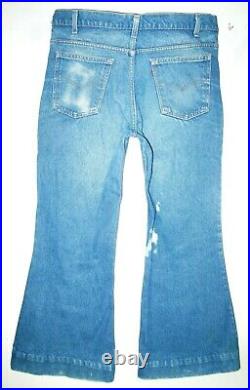 HOT VINTAGE USA 80s Men LEVI'S 684 BELL BOTTOM ORANGE TAB Jeans 38x28 Fit 34x28