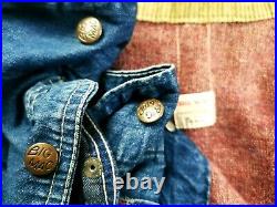 HOT VTG 70s BIG MAC JC PENNEY CHORE BARN UNION MADE BLANKET Denim JACKET Jeans M