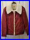 HTF Vintage Woolrich Red Nylon Fleece Lined Bomber Style Jacket Unisex Medium