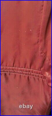 HTF Vintage Woolrich Red Nylon Fleece Lined Bomber Style Jacket Unisex Medium