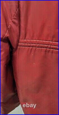 HTF Vintage Woolrich Red Nylon Fleece Lined Bomber Style Jacket Unisex Medium