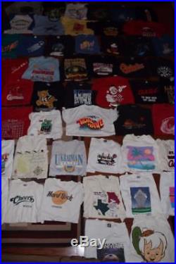 HUGE LOT 52 VINTAGE 80s ADULT SHIRTS TEES MICKEY MOUSE ST LOUIS MILLER THRILLER