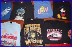 HUGE LOT 52 VINTAGE 80s ADULT SHIRTS TEES MICKEY MOUSE ST LOUIS MILLER THRILLER