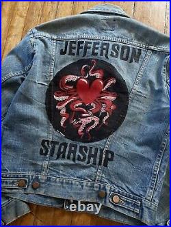 Hand Painted Vintage 1970s Wrangler Denim Jacket Jefferson Starship