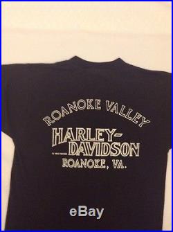 Harley Davidson Mens Clothing Vintage 3D Emblem Shirt Size M Roanoke Valley