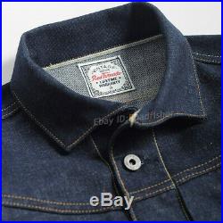 Heavyweight 16oz Redline Denim Jeans Jackets Men's Vintage Coat Tops Clothing