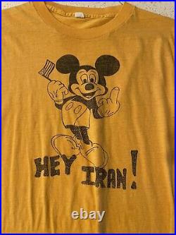Hey Iran Vintage 1970s Political T-Shirt