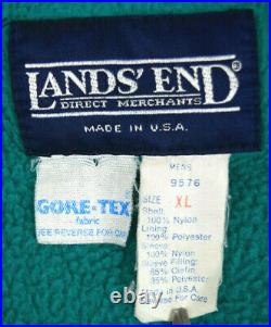 Hiking Jacket VTG 80s Lands End Blue Gore-Tex Mountain Fleece Line L/XL Made USA