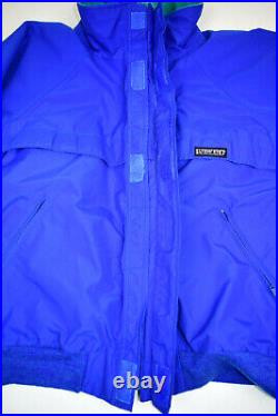 Hiking Jacket VTG 80s Lands End Blue Gore-Tex Mountain Fleece Line L/XL Made USA