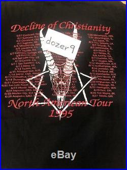 Incantation Vintage 1995 Tour Shirt XL Immolation Morbid Angel Deicide