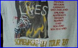 Iron Maiden Shirt Somewhere On Tour 1987