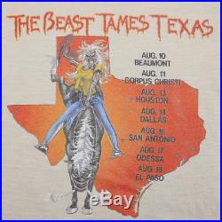 Iron Maiden Shirt Vintage tshirt 1982 Beast Tames Texas Tour Camo Heavy Metal