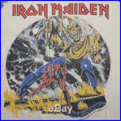 Iron Maiden Shirt Vintage tshirt 1982 Number Of The Beast Tour Camo Heavy Metal