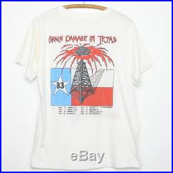 Iron Maiden Shirt Vintage tshirt 1983 Brain Damage In Tejas Tour Piece Of Mind