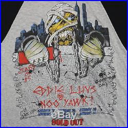 Iron Maiden Shirt Vintage tshirt 1985 Eddie Luvs Noo Yawk Tour Metal Band NYC