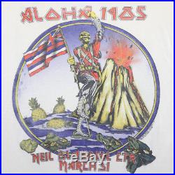 Iron Maiden Shirt Vintage tshirt 1985 Hawaii Powerslave Tour Rock Heavy Metal