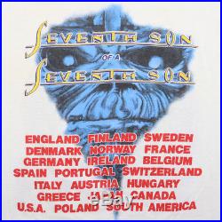 Iron Maiden Shirt Vintage tshirt 1988 Seventh Son Of A Seventh Son World Tour