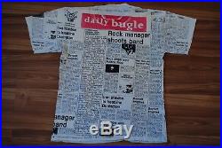 Iron Maiden Vintage 1992 Be Quick Tour Newspaper Concert Shirt Authentic Large