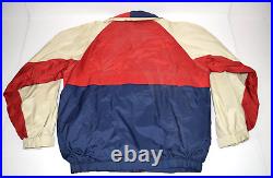 Jacket Coat VTG 90s Dash Tech 3 Tone Raglan Mid Weight Jacket Sz M Red Blue Tan