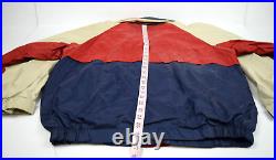 Jacket Coat VTG 90s Dash Tech 3 Tone Raglan Mid Weight Jacket Sz M Red Blue Tan