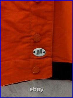 Junior Gaultier Vintage 90s Neon Orange Felt Trucker Jacket JPG M