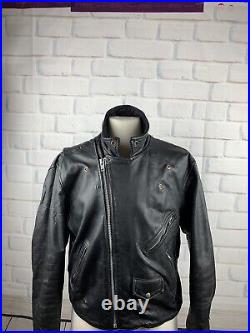 LA Roxx Men's Vintage genuine Moto Leather Jacket 1980's Motley Crue size 46 XXL