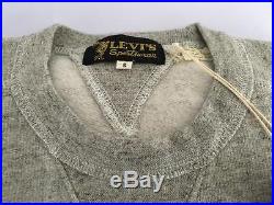 LEVIS VINTAGE CLOTHING men'S sweatshirt grey 100% cotton wearability slim