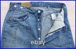 LEVIS Vintage Clothing 1890 501 Bandit Selvedge Jean Cotton Blue Mens 28 $395