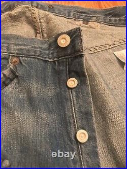 LEVIS Vintage Clothing 1890 501 Bandit Selvedge Jean Cotton Blue Mens 32 $395